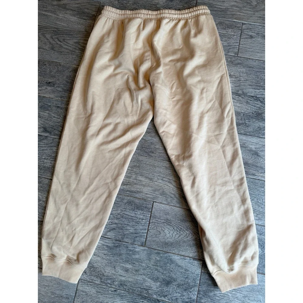 Adidas Originals Sweatpants Mens XL Beige 1972 Chenille Patch Joggers IR9671